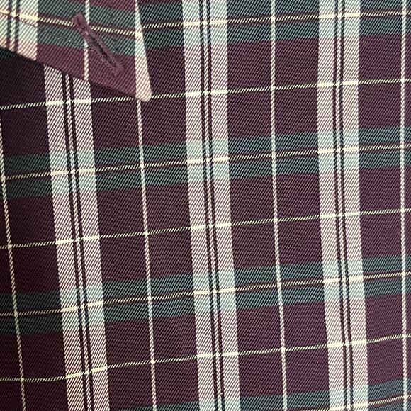 Southern Tide Men Purple Green Plaid Button Front Shirt Size Medium Classic Fit - Picture 4 of 8